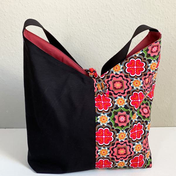 XL Tasche 'schwarz + bunt'